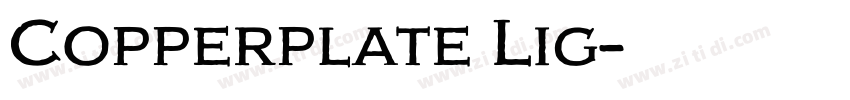 Copperplate Lig字体转换